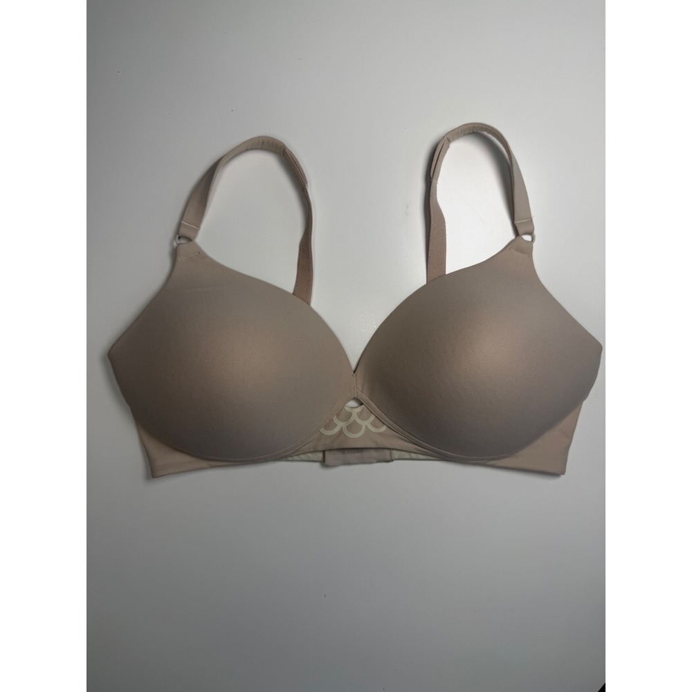 Olga Easy Does It Wire‎ Free Bra Tan Nude Padded Scallop Detail GM0451A 38D